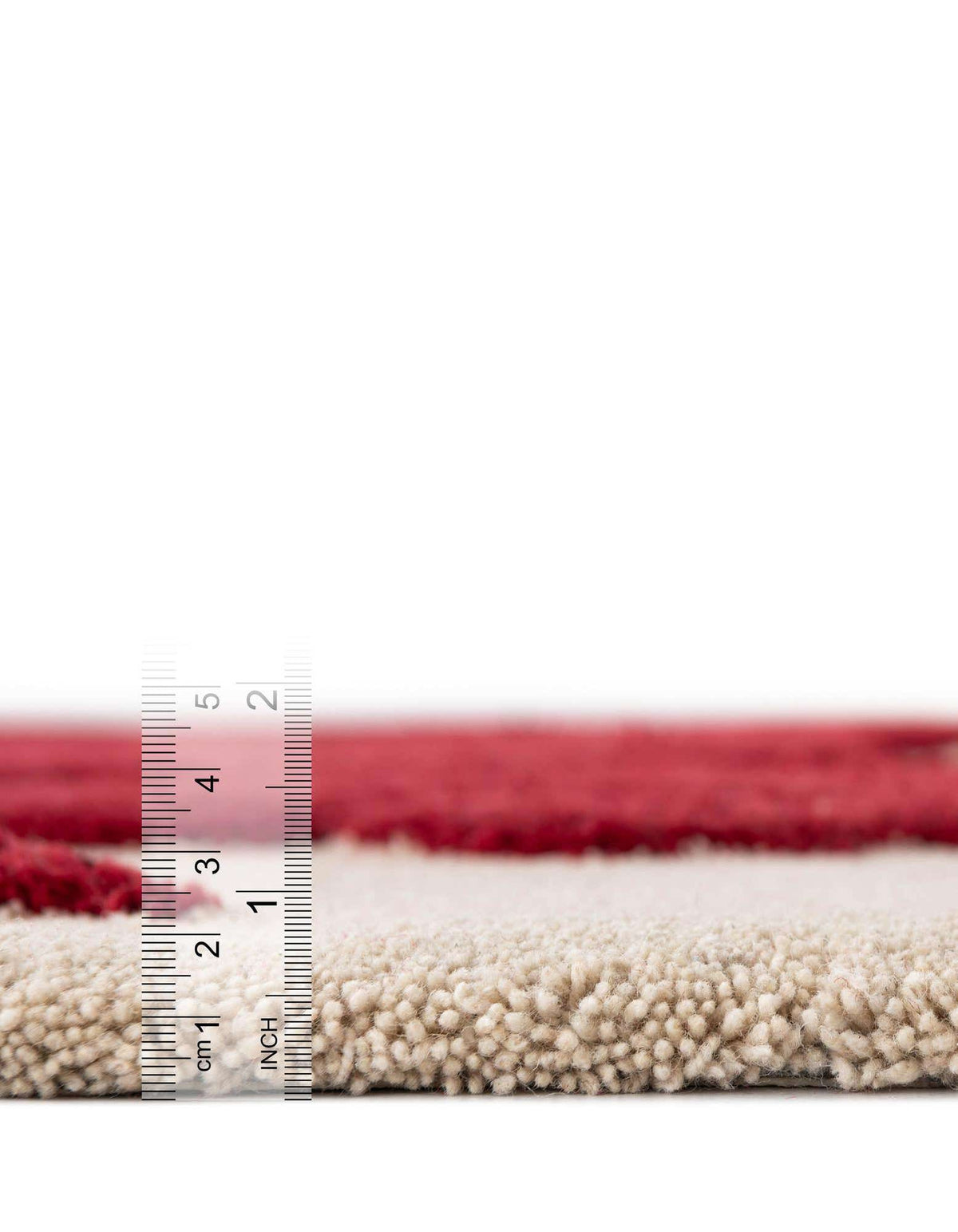 Läufer Teppich AI Handgetuftet in Elfenbein und Rot von Hadorn™ - Lifestyle Image