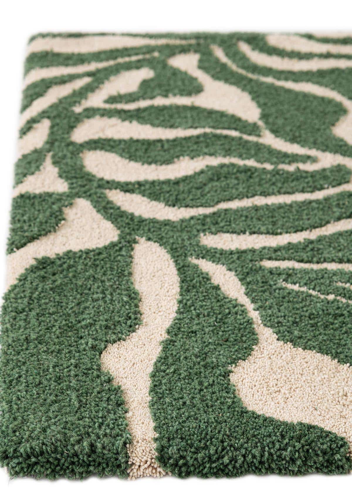 Läufer Teppich AI Handgetuftet in Orange und Grün von Hadorn™ - Lifestyle Image