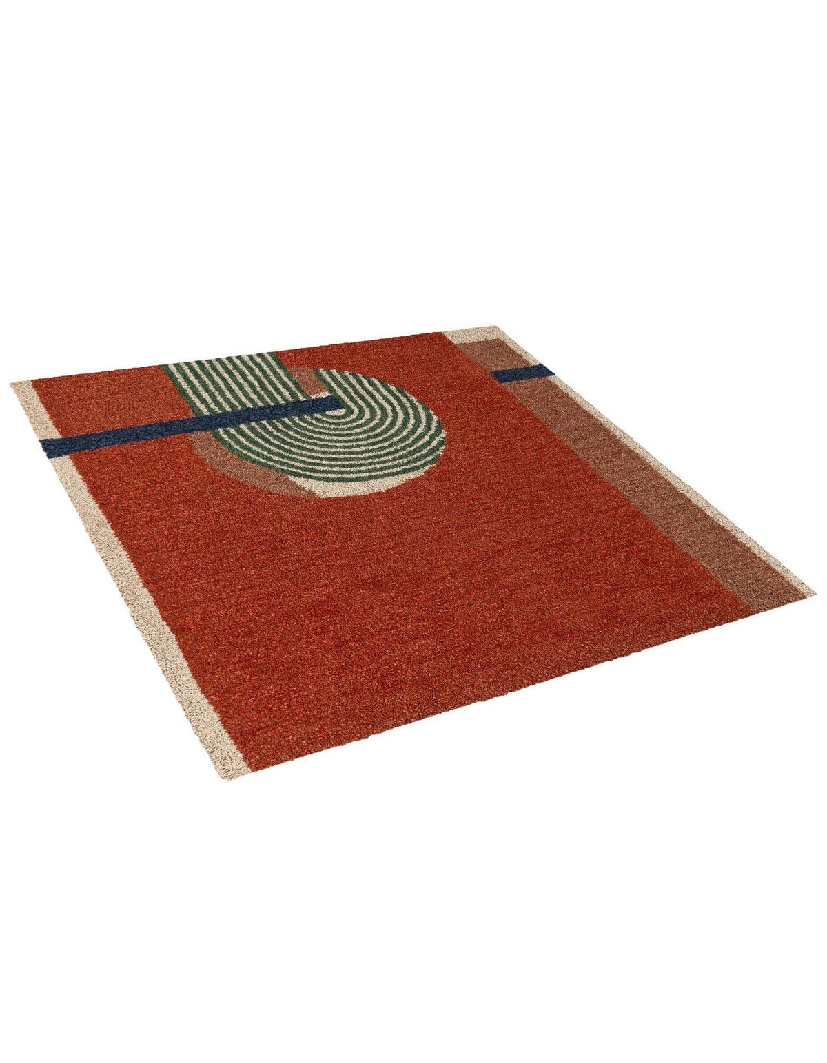 Quadratisch Teppich AI Handgetuftet in Orange von Hadorn™ - Lifestyle Image