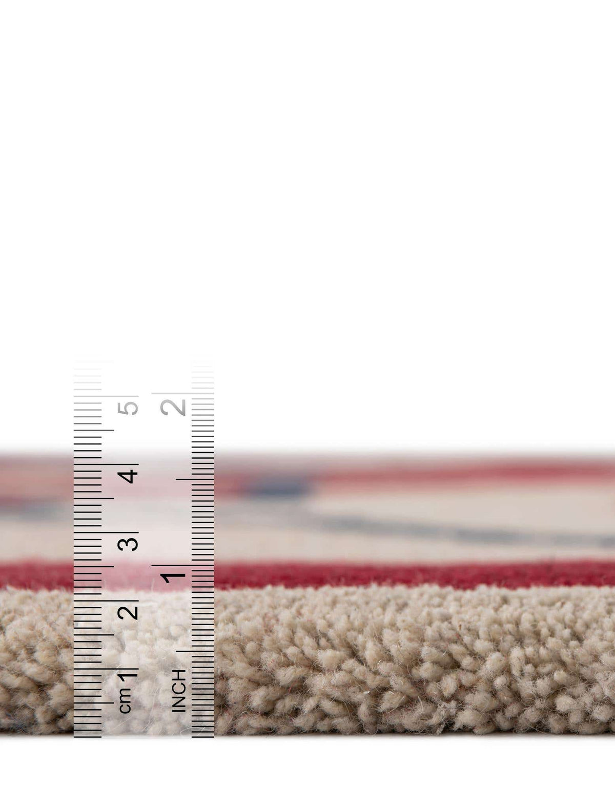Läufer Teppich AI Handgetuftet in Elfenbein und Rot von Hadorn™ - Lifestyle Image