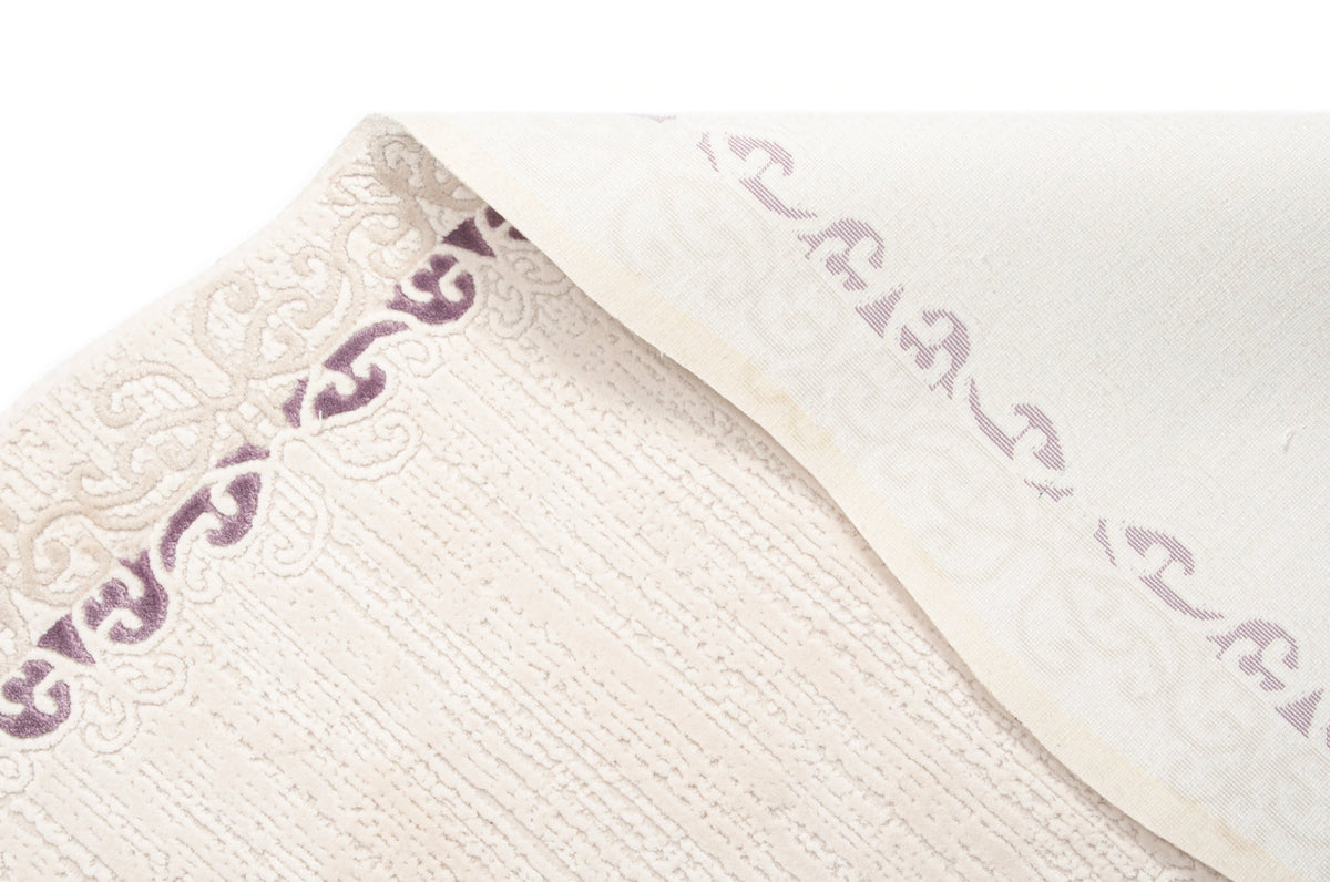 Rund Teppich Royal Frame in Creme von Hadorn™ - Lifestyle Image