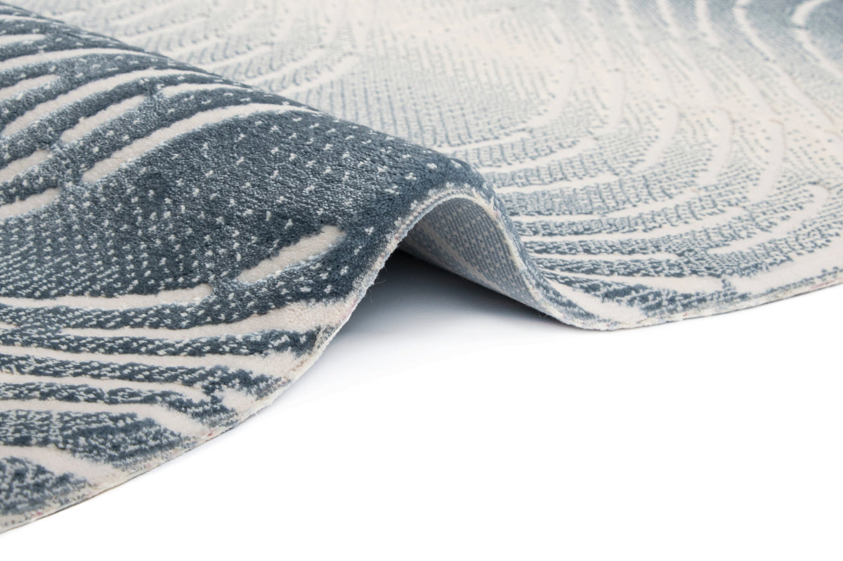 Rechteck Teppich Royal Wavy in Blau von Hadorn™ - Lifestyle Image
