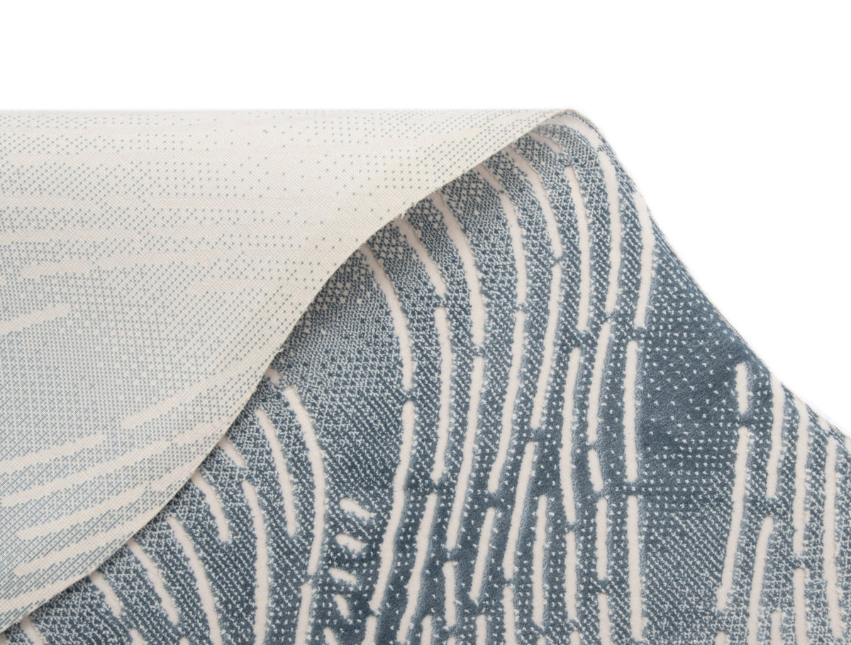 Rechteck Teppich Royal Wavy in Blau von Hadorn™ - Lifestyle Image