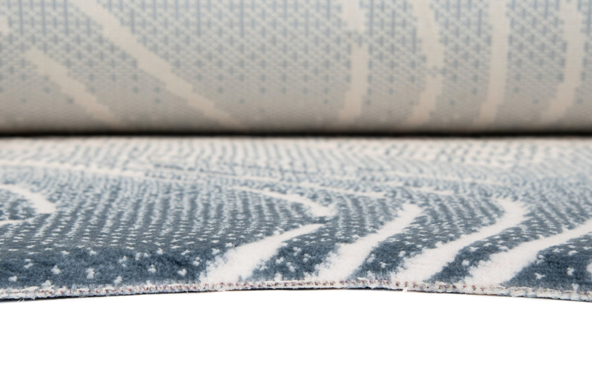 Rechteck Teppich Royal Wavy in Blau von Hadorn™ - Lifestyle Image