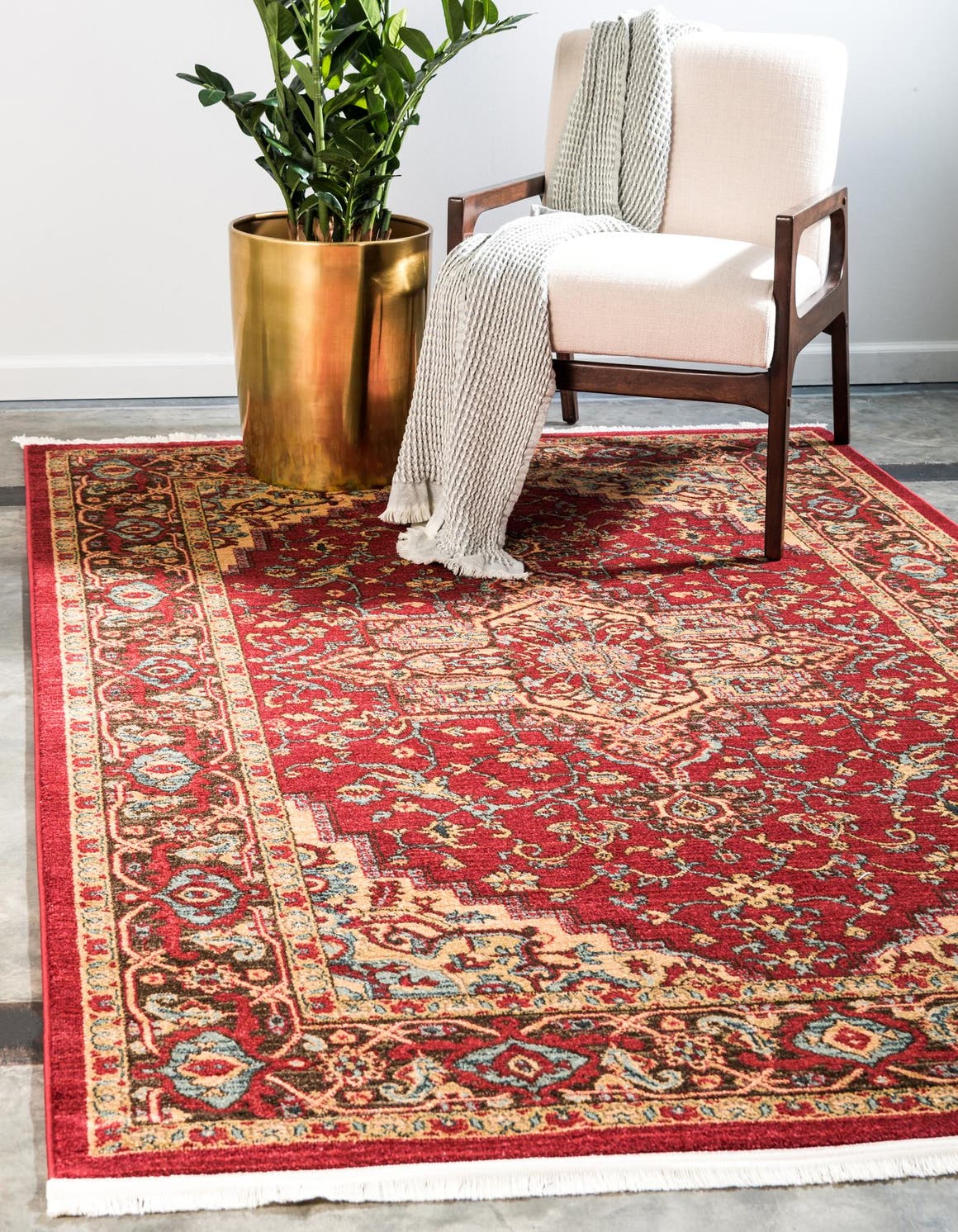 Rechteck Teppich Serapi in Rot von Hadorn™ - Lifestyle Image