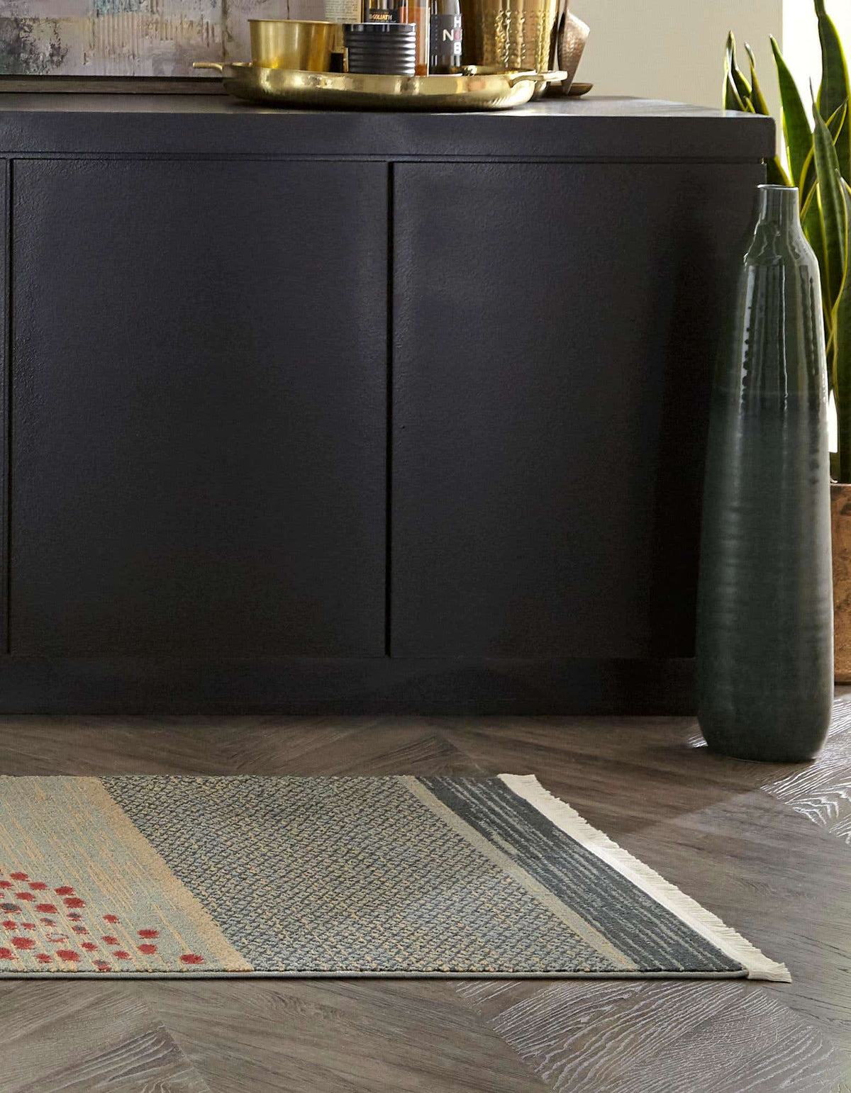 Läufer Teppich Kashkuli Gabbeh in Blau von Hadorn™ - Lifestyle Image