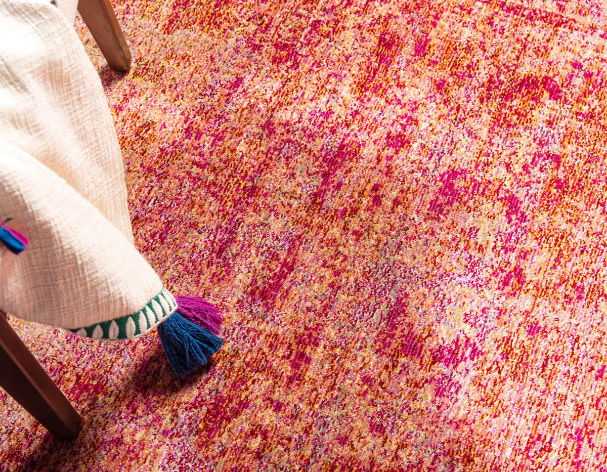 Quadratisch Teppich Aqua in Rot von Hadorn™ - Lifestyle Image