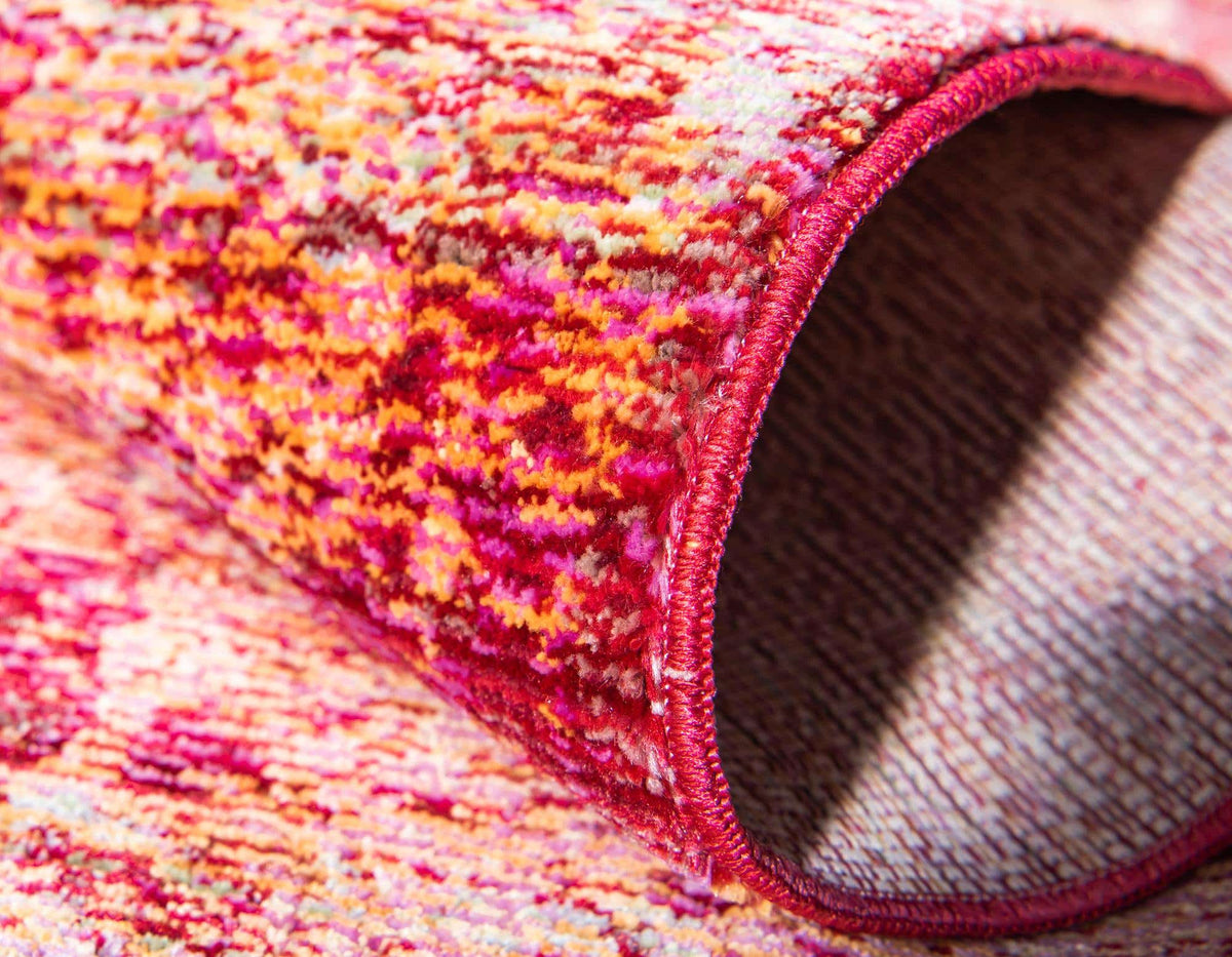 Quadratisch Teppich Aqua in Rot von Hadorn™ - Lifestyle Image