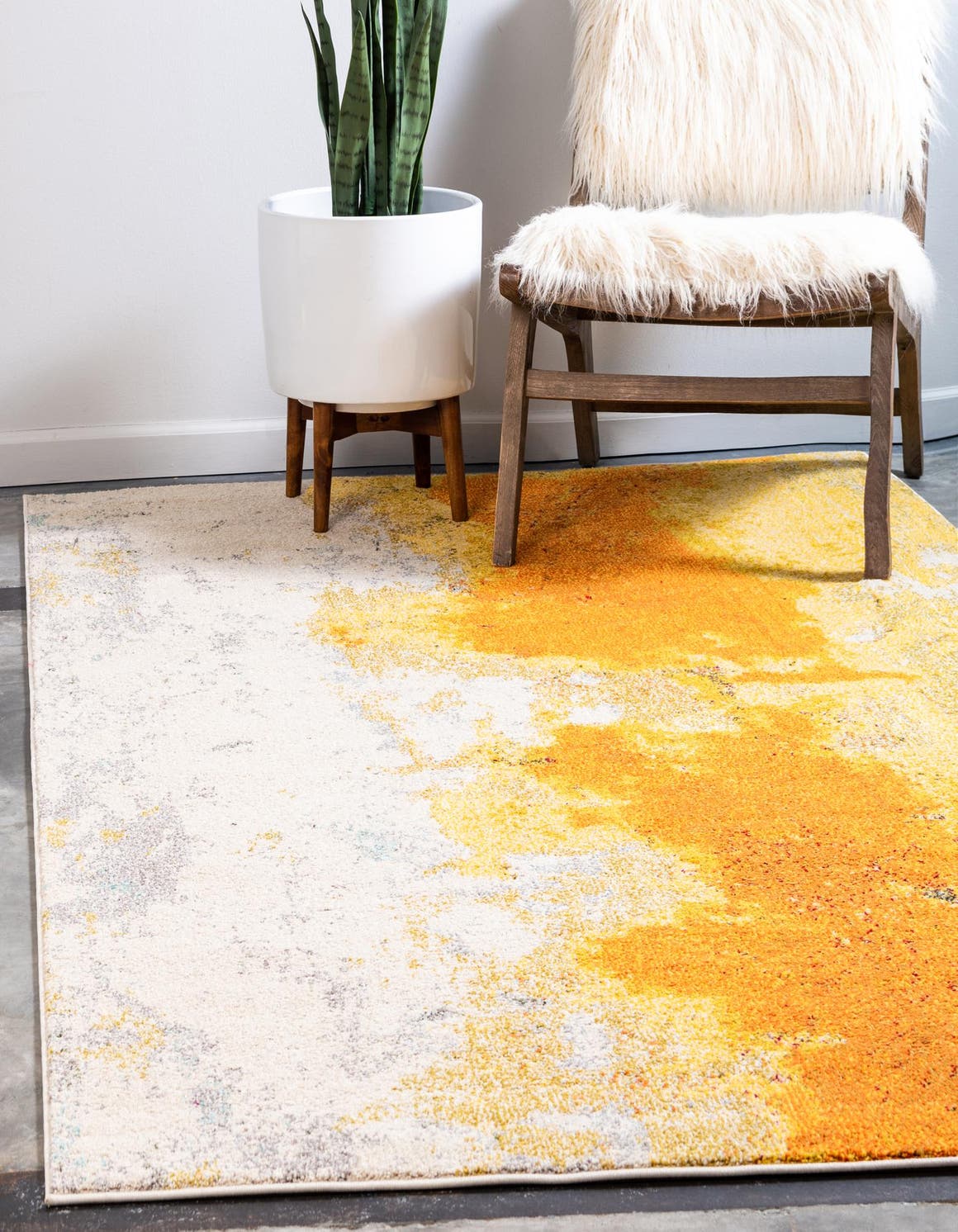 Rechteck Teppich Casablanca in Gelb von Hadorn™ - Lifestyle Image