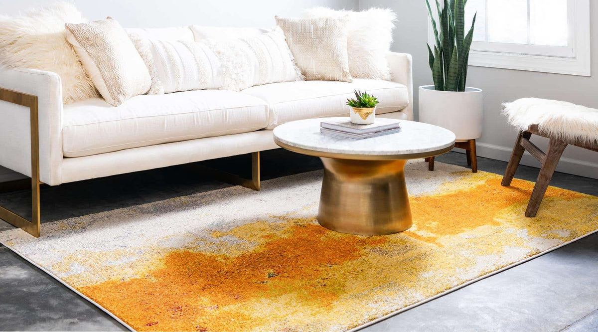 Rechteck Teppich Casablanca in Gelb von Hadorn™ - Lifestyle Image