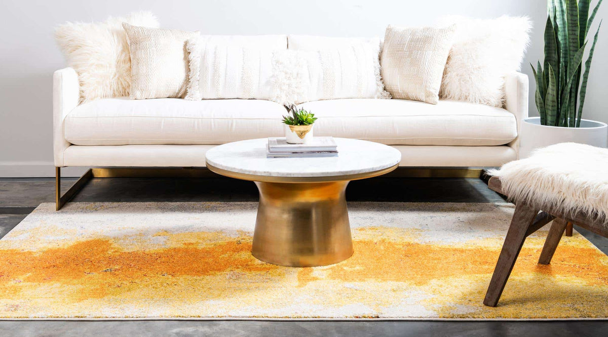 Rechteck Teppich Casablanca in Gelb von Hadorn™ - Lifestyle Image