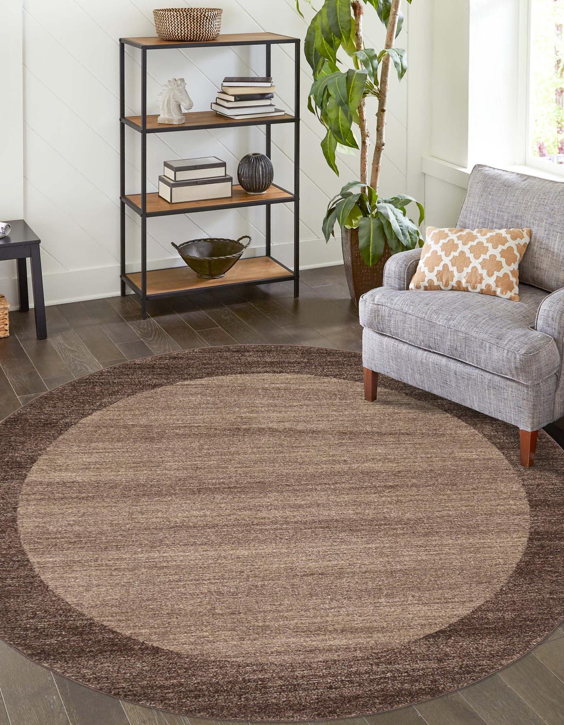 Rund Teppich Loft in Hellbraun von Hadorn™ - Lifestyle Image