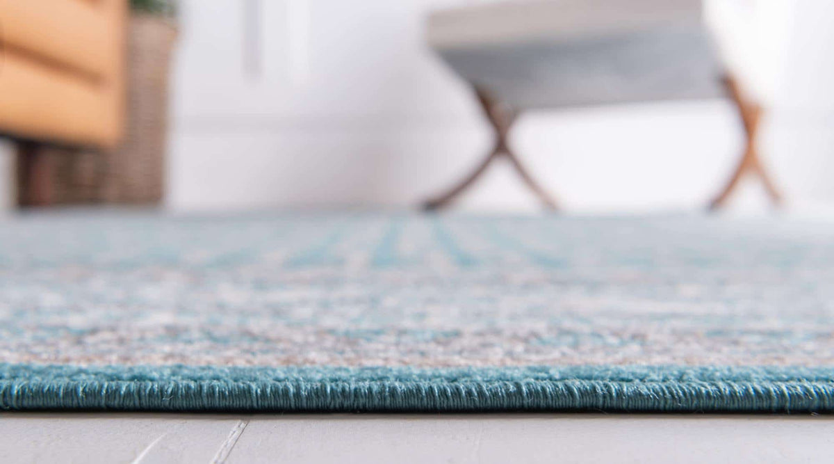 Rund Teppich Tribeca in Türkis von Hadorn™ - Lifestyle Image