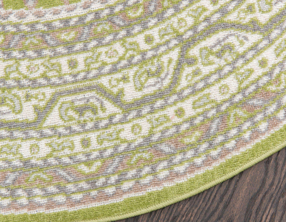 Rund Teppich Tribeca in Grün von Hadorn™ - Lifestyle Image