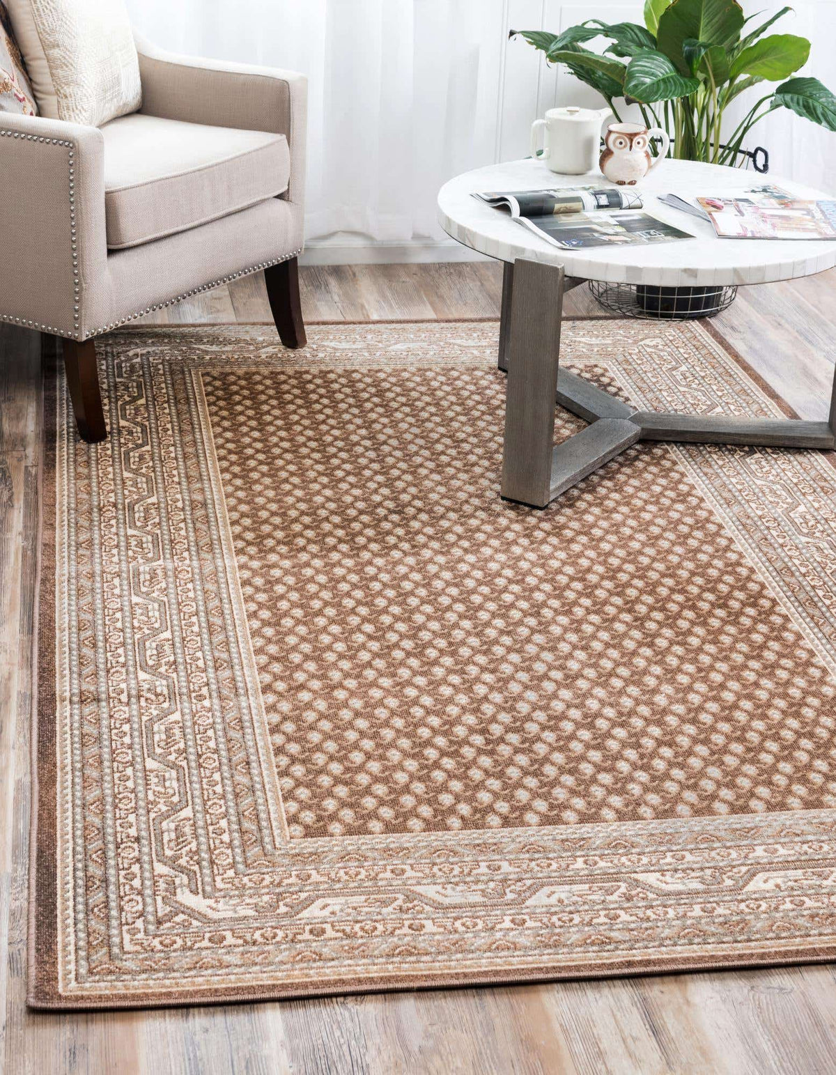 Rechteck Teppich Tribeca in Braun von Hadorn™ - Lifestyle Image