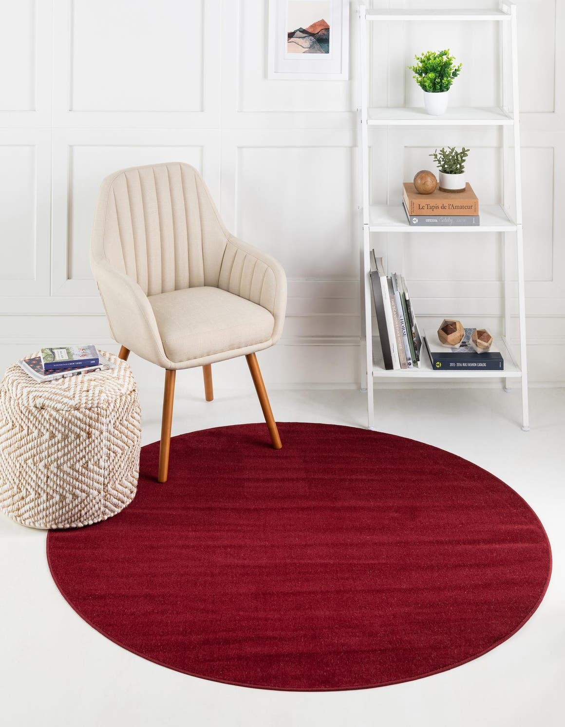 Rund Teppich Tribeca in Rot von Hadorn™ - Lifestyle Image