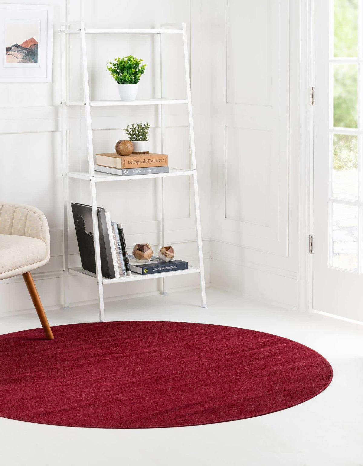 Rund Teppich Tribeca in Rot von Hadorn™ - Lifestyle Image