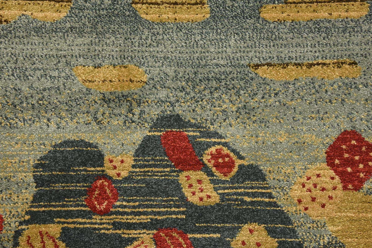Rund Teppich Kashkuli Gabbeh in Dunkelblau von Hadorn™ - Lifestyle Image