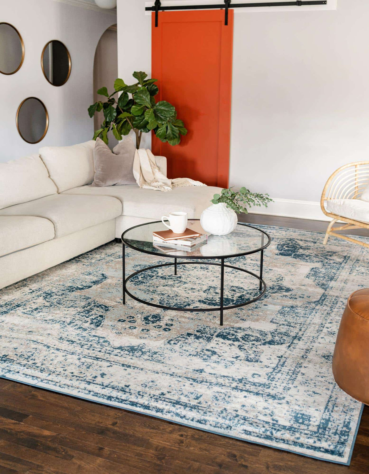Rechteck Teppich Monaco in Blau von Hadorn™ - Lifestyle Image