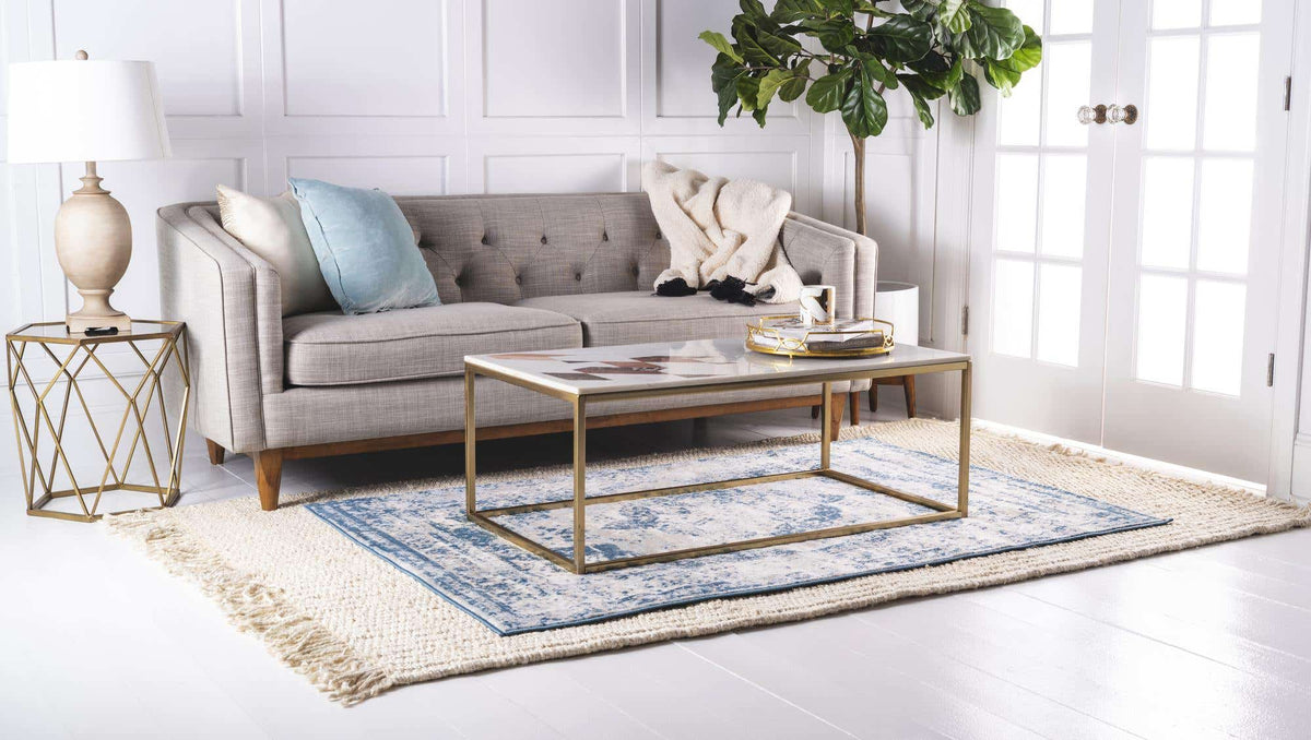 Rechteck Teppich Monaco in Blau von Hadorn™ - Lifestyle Image