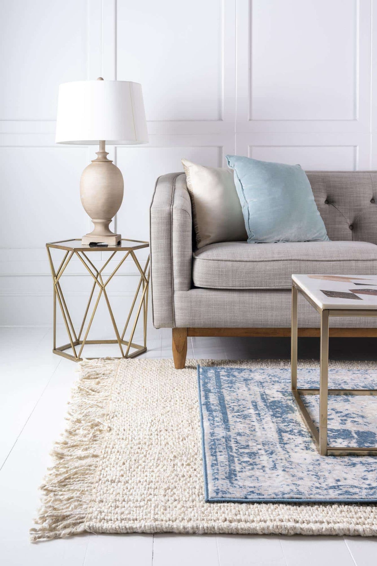 Rechteck Teppich Monaco in Blau von Hadorn™ - Lifestyle Image