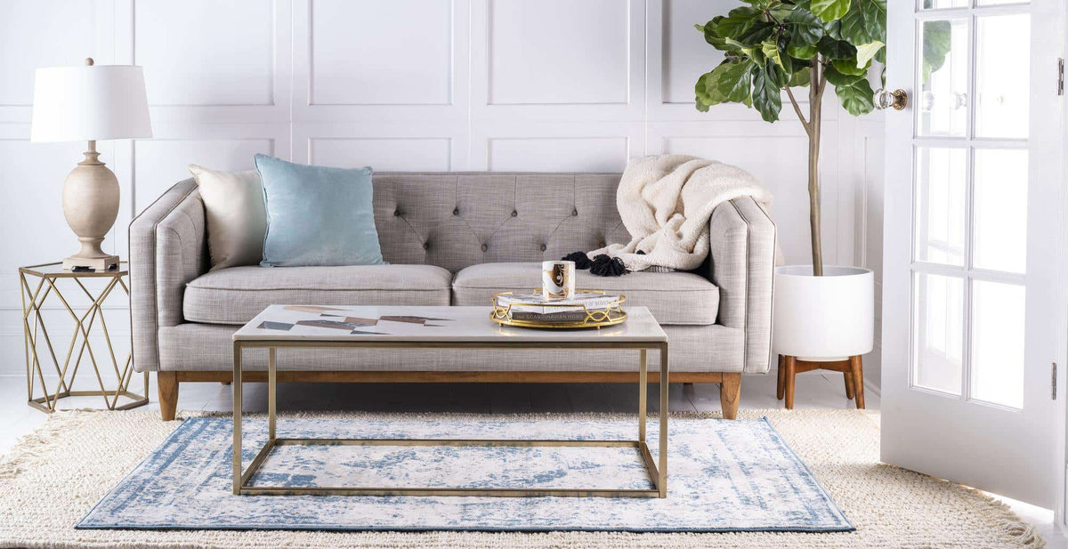 Rechteck Teppich Monaco in Blau von Hadorn™ - Lifestyle Image