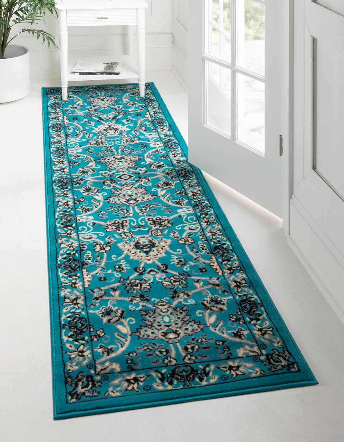 Läufer Teppich Kashan Design in Türkis von Hadorn™ - Lifestyle Image