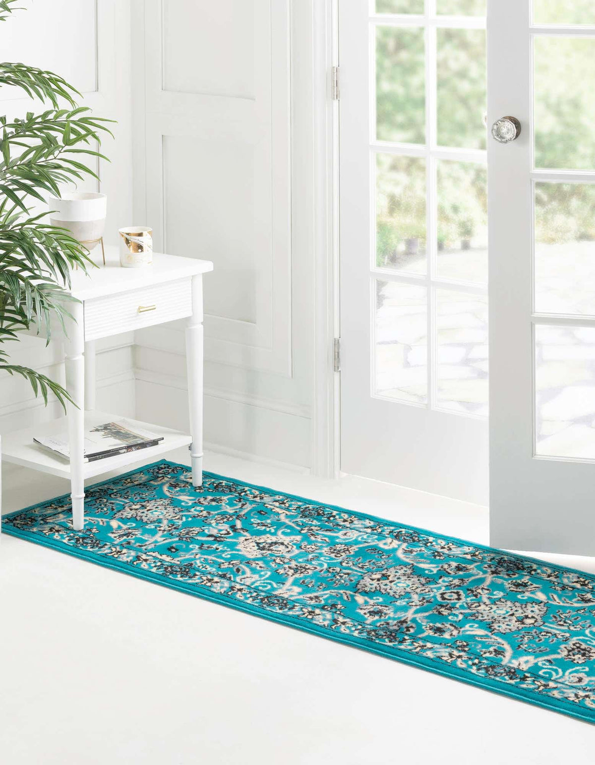 Läufer Teppich Kashan Design in Türkis von Hadorn™ - Lifestyle Image