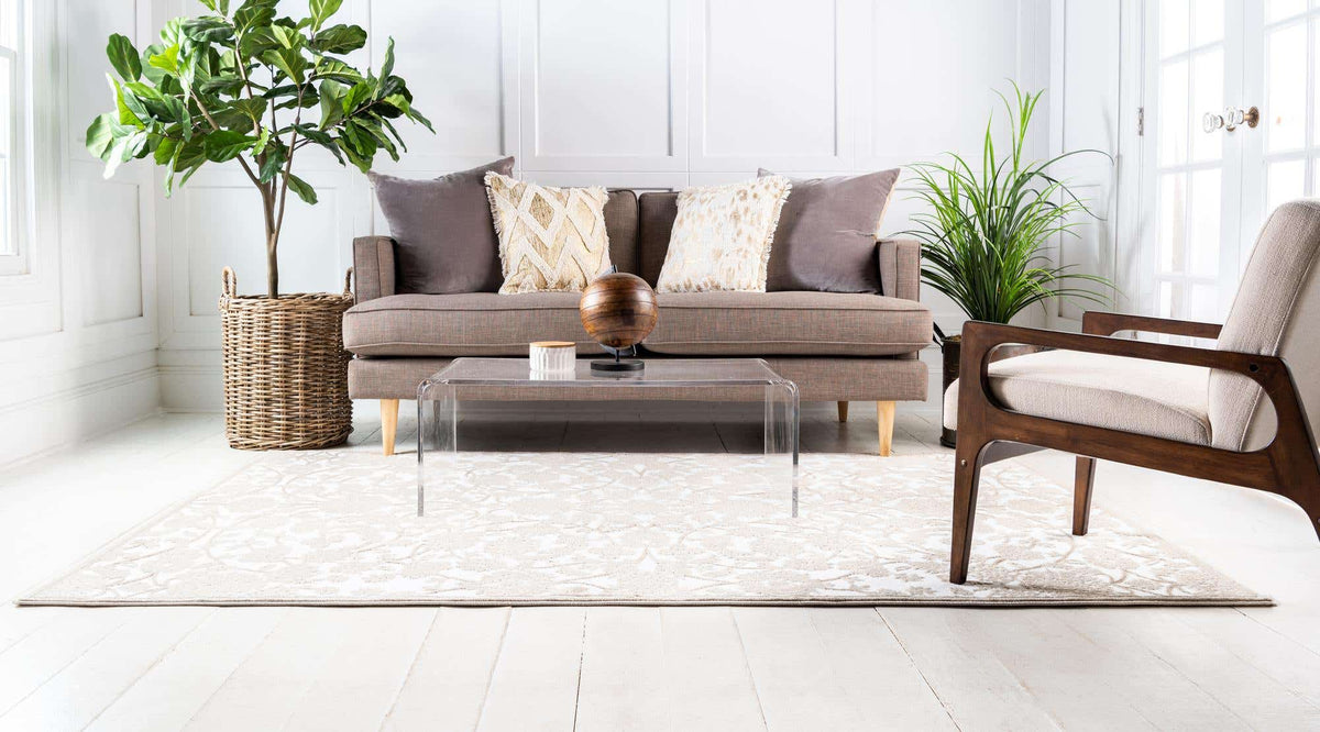 Rechteck Teppich Himalaya in Schneewittchen von Hadorn™ - Lifestyle Image