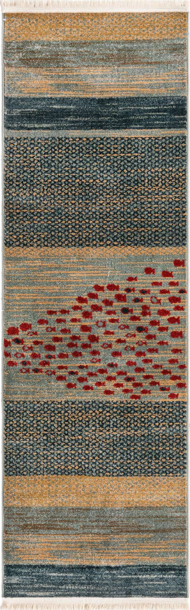 Läufer Teppich Kashkuli Gabbeh in Blau von Hadorn™ - Lifestyle Image