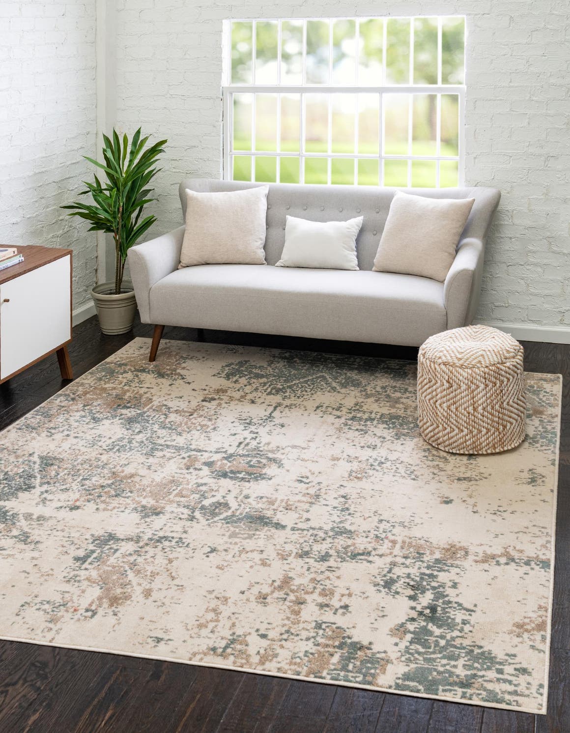Quadratisch Teppich Sahara in Beige von Hadorn™ - Lifestyle Image