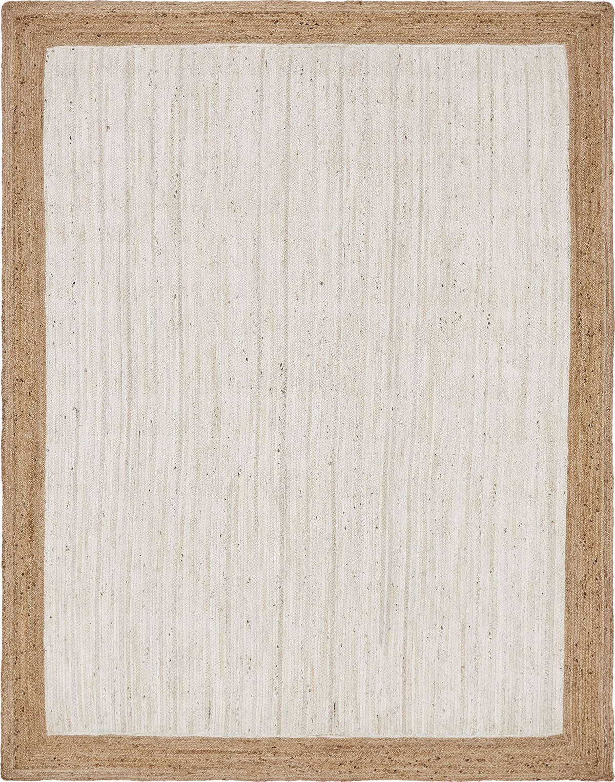 Rechteck Teppich Braided Jute in Weiss von Hadorn™ - Lifestyle Image