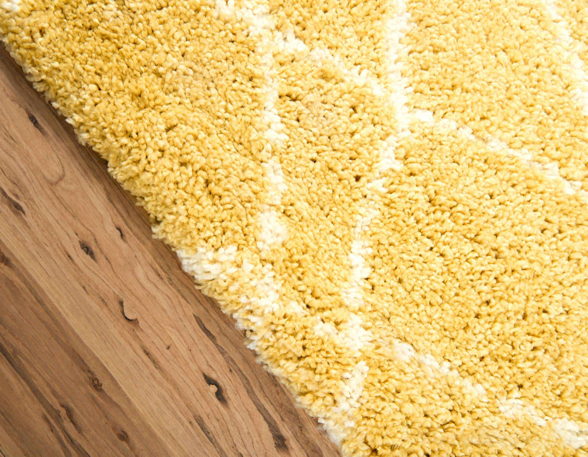 Läufer Hochflorteppich Marrakesh Shag in Gelb von Hadorn™ - Lifestyle Image