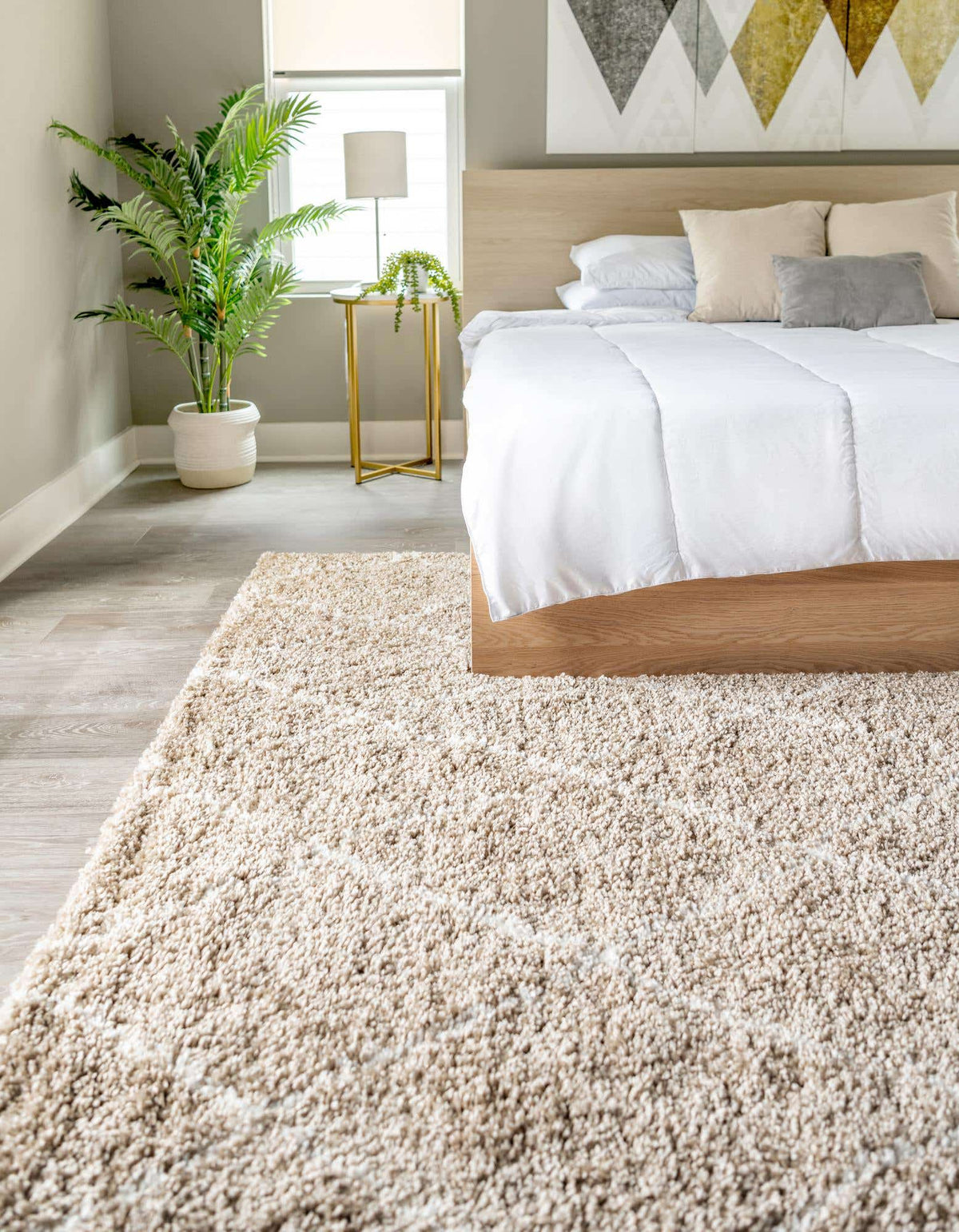Rechteck Hochflorteppich Marrakesh Shag in Dunkelgrau von Hadorn™ - Lifestyle Image