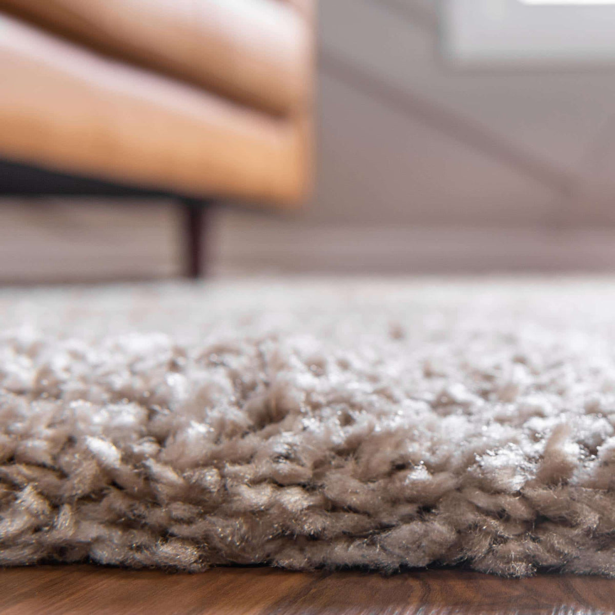 Rechteck Hochflorteppich Marrakesh Shag in Dunkelgrau von Hadorn™ - Lifestyle Image