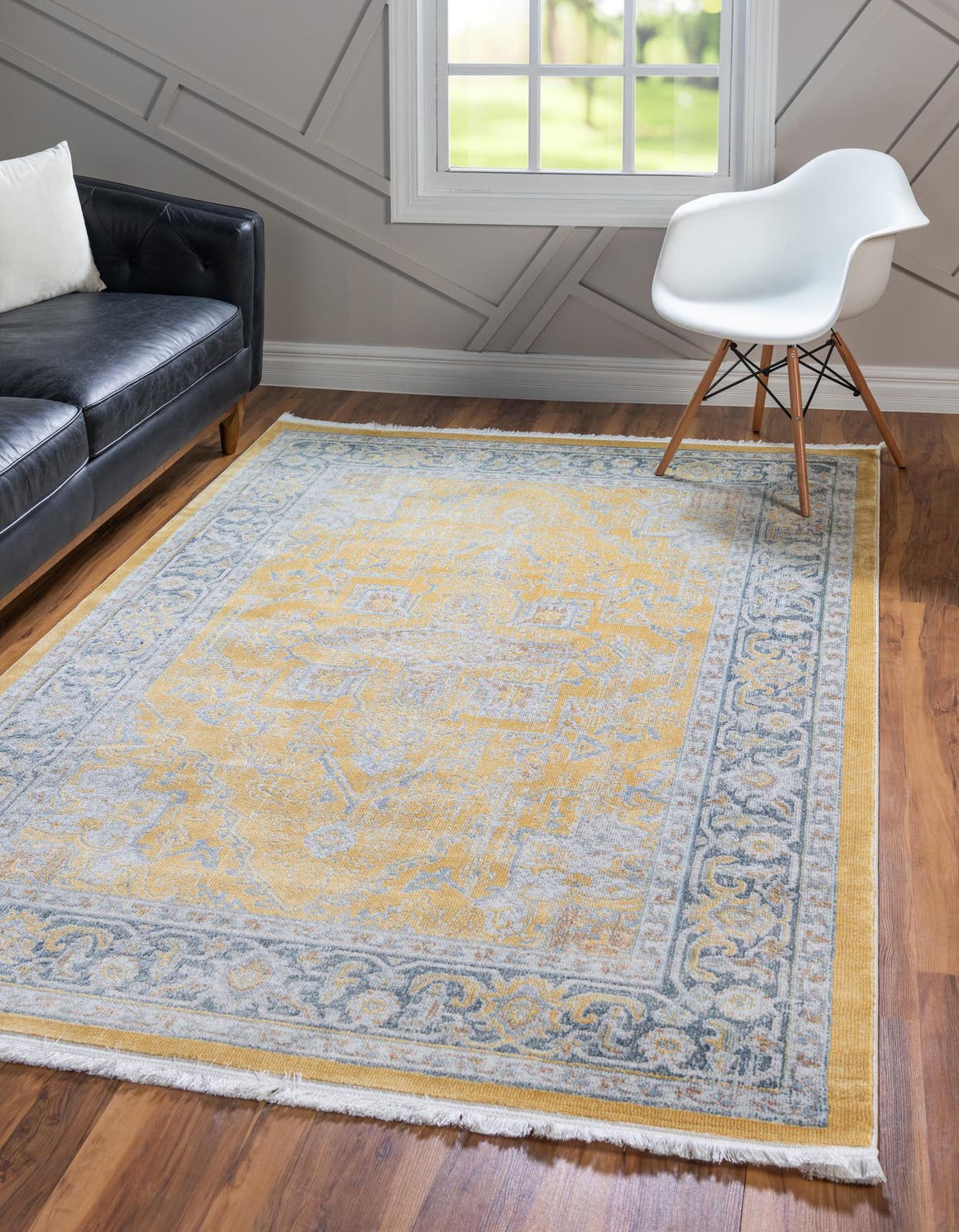 Rechteck Teppich Havana in Gelb von Hadorn™ - Lifestyle Image