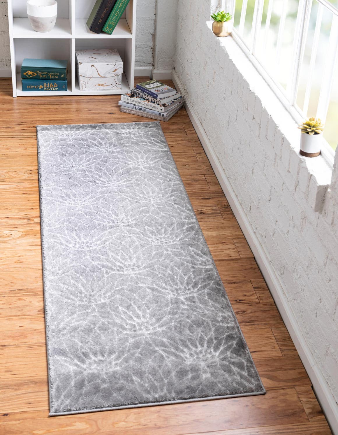 Läufer Teppich Marilyn Monroe™ Glam Trellis in Graues Silber von Hadorn™ - Lifestyle Image