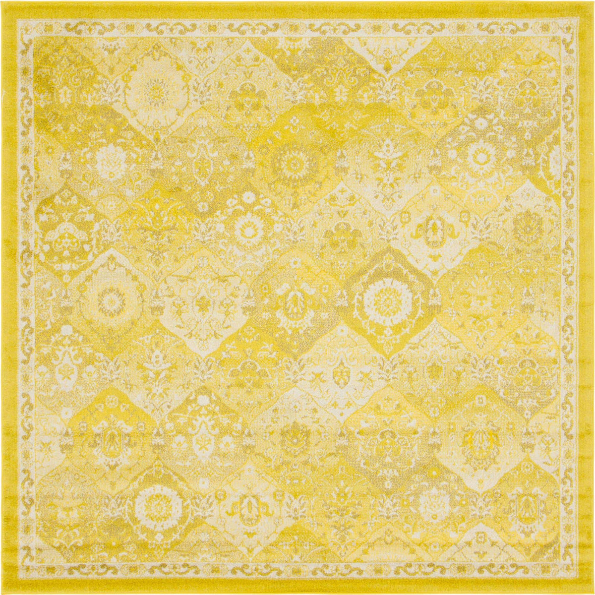Quadratisch Teppich Carrington in Gelb von Hadorn™ - Lifestyle Image