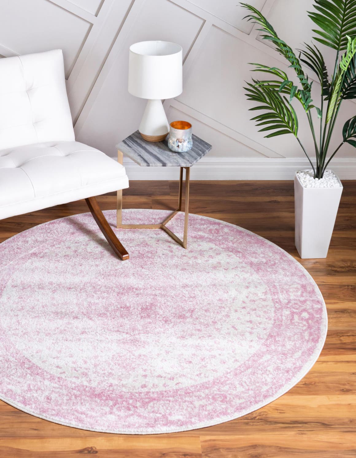 Rund Teppich Bexley in Rosa von Hadorn™ - Lifestyle Image