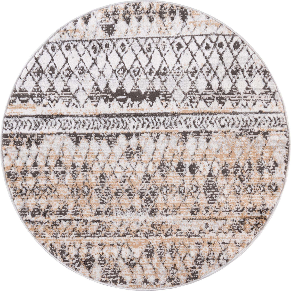 Rund Teppich Leipzig in Beige von Hadorn™ - Lifestyle Image