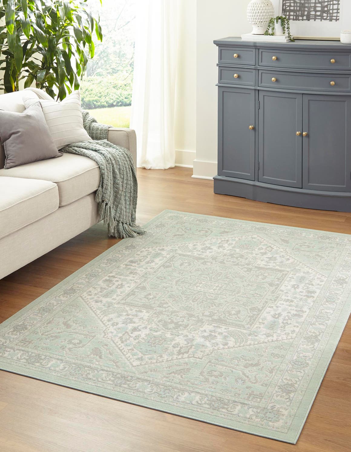 Rechteck Teppich Whitney in Minze von Hadorn™ - Lifestyle Image