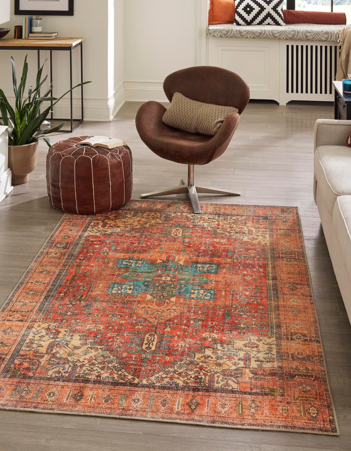 Rechteck Teppich Timeless in Rostrot von Hadorn™ - Lifestyle Image