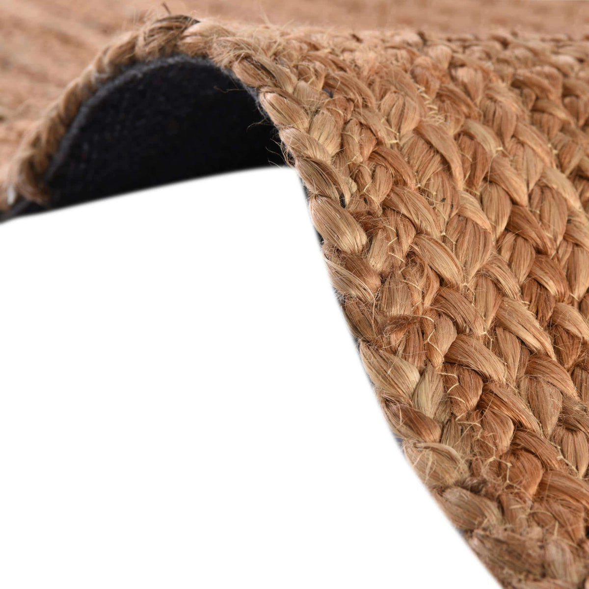 Läufer Handgeflochten Teppich Braided Jute Luxe in Natürlich von Hadorn™ - Lifestyle Image