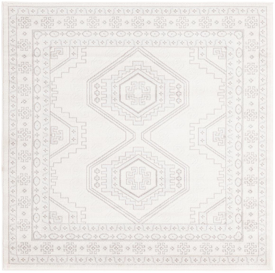 Quadratisch Teppich Charlotte in Elfenbein von Hadorn™ - Lifestyle Image