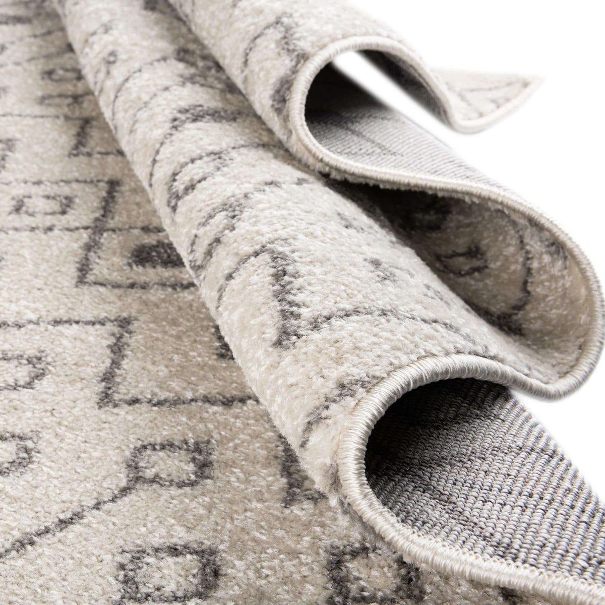 Rechteck Teppich Moroccan Trellis in Elfenbein und grau von Hadorn™ - Lifestyle Image