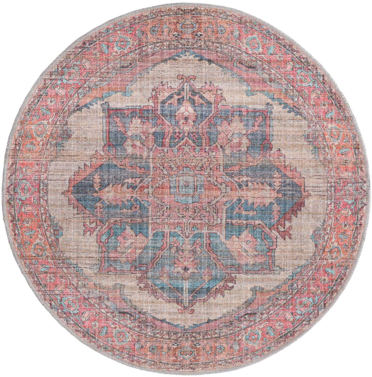 Rund Teppich Nostalgia in Antikes Beige von Hadorn™ - Lifestyle Image