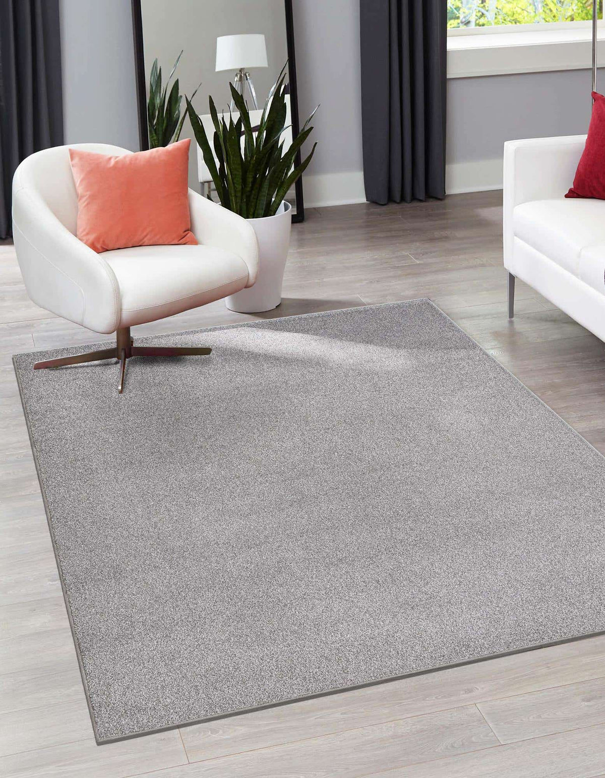 Rechteck Teppich Everyday Solid in Grau von Hadorn™ - Lifestyle Image