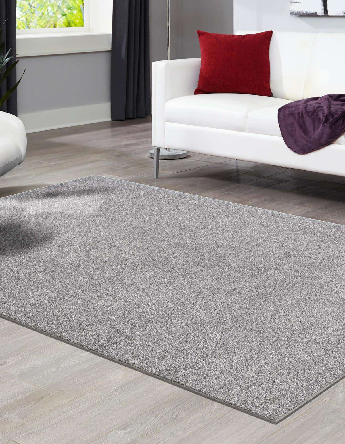 Rechteck Teppich Everyday Solid in Grau von Hadorn™ - Lifestyle Image