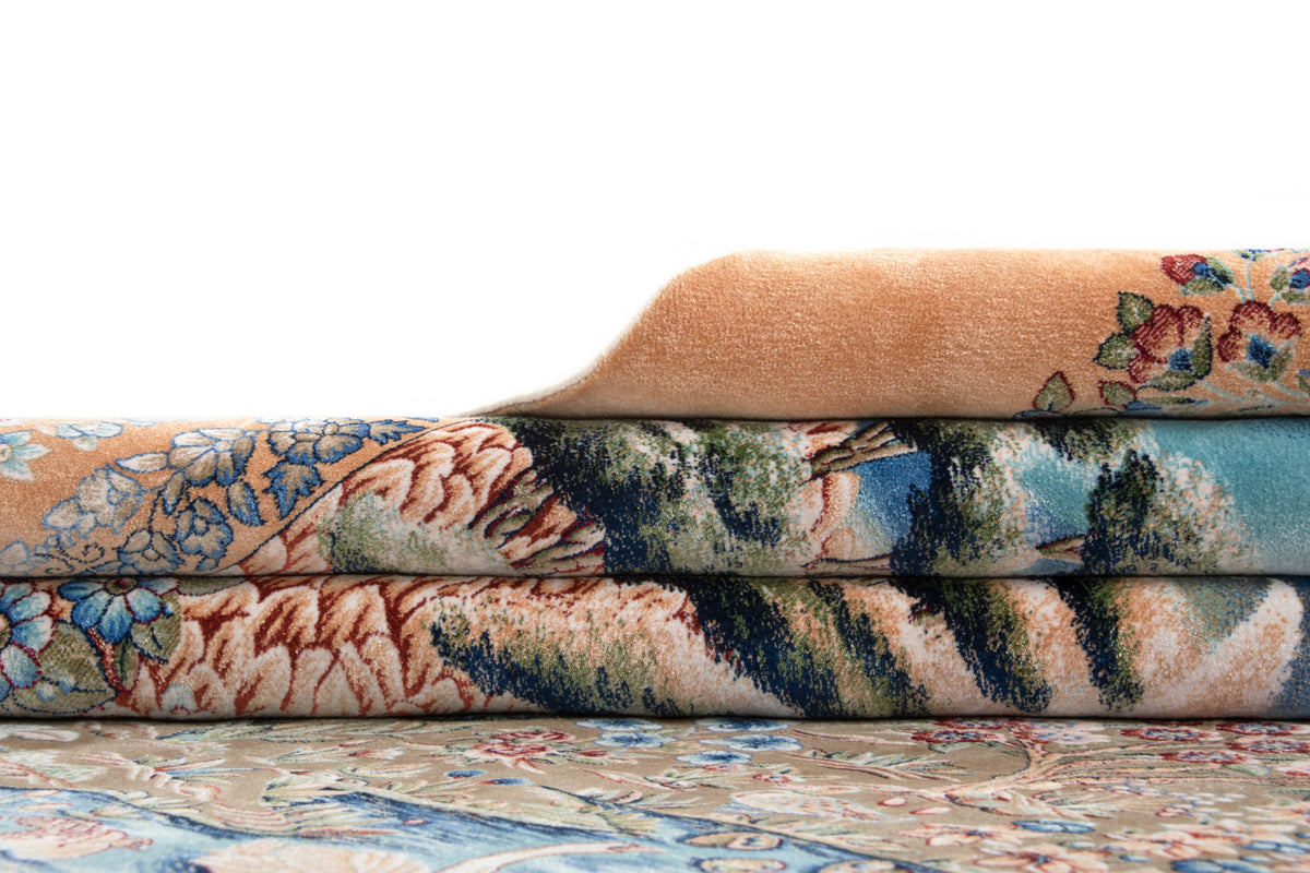 Rechteck Teppich Ghom Design in Beige von Hadorn™ - Lifestyle Image