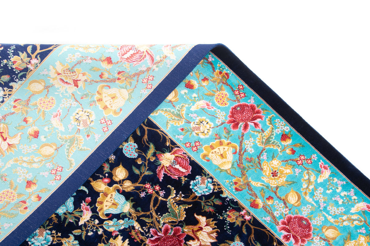 Rechteck Teppich Ghom Design in Dunkelblau von Hadorn™ - Lifestyle Image